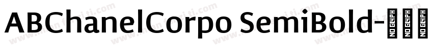 ABChanelCorpo SemiBold字体转换